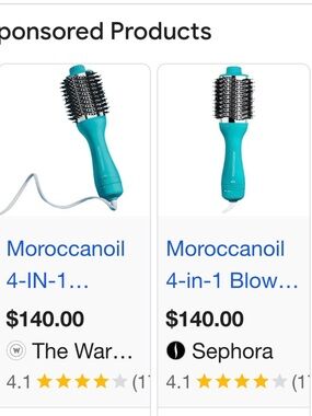 Moroccanoil Ceramic 4‑in‑1 Hot Air Brush in Teal